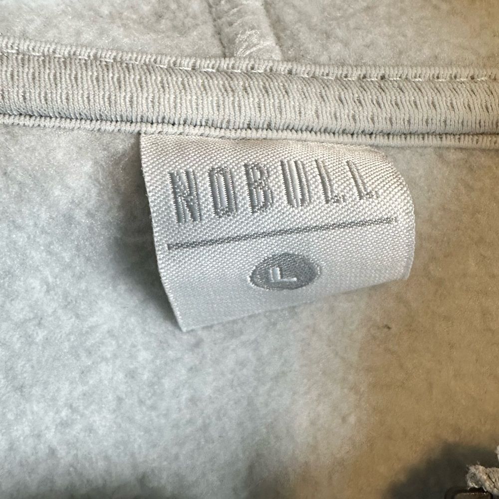 NWT NOBULL Women’s Pale Blue Performance Fleece Full Zip Hoodie - Size L - Picture 4 of 8